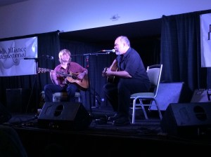 William with his dad, Jon Dee Graham at Folk Alliance International