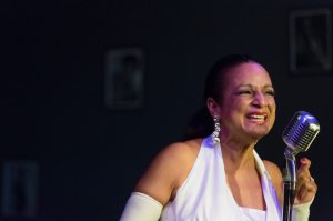 Nedra Dixon plays Billie Holiday in Spinning Tree Theatre’s, “Lady Day at Emerson's Bar & Grill” currently running Wednesday through Sundays, through August 28, at The Living Room Theatre, 1818 McGee, KCMO. 