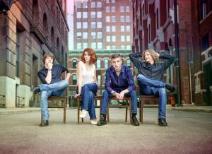 Jacob Newland,  Mikala Petillo, Patrick Newland, and Nathan Jurries of the Kansas City based band, American Slim